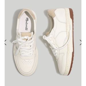 Madewell court sneakers in white leather